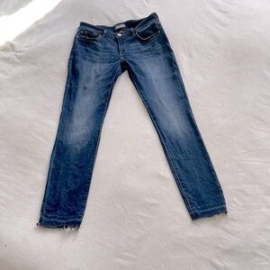 DL1961 Amanda Raw Hem Dark Wash Skinny Jeans Size 28
